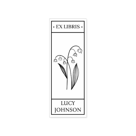 EX libris exlibris Bibliothek Buchzeichen bluebell Gummistempel (Prägung)