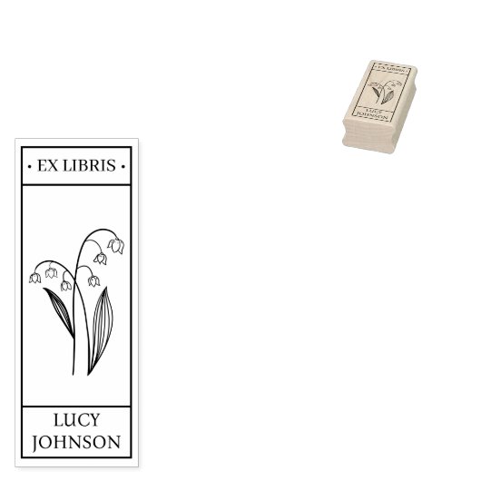 EX libris exlibris Bibliothek Buchzeichen bluebell Gummistempel (Stempel)