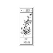 EX libris exlibris Bibliothek Buchzeichen Blume Gummistempel (Prägung)