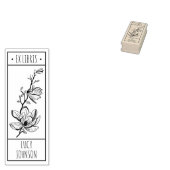 EX libris exlibris Bibliothek Buchzeichen Blume Gummistempel (Stempel)