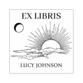 EX libris exlibris Bibliothek Buchzeichen Sonnenmo Gummistempel (Prägung)