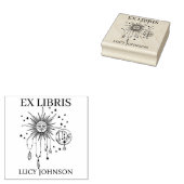 EX libris exlibris Bibliothek Buchzeichen Sonnenmo Gummistempel (Stempel)