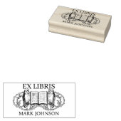 EX libris exlibris Book library Buchzeichen owl Gummistempel (Stempel)