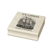 EX libris exlibris Book library Buchzeichen ship R Gummistempel (Stempel)
