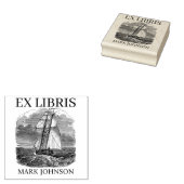 EX libris exlibris Buchzeichen der Bücherbibliothe Gummistempel (Stempel)