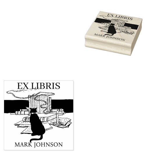 EX libris exlibris Buchzeichen Library Gummistempel (Stempel)