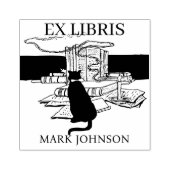 EX libris exlibris Buchzeichen Library Gummistempel (Prägung)
