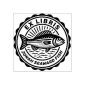 Ex Libris - Fisch Gummistempel (Prägung)