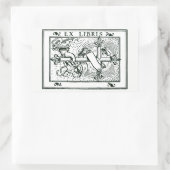 Ex Libris Fleur De Lys Cross Rechteckiger Aufkleber (Tasche)