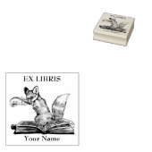 Ex Libris, Fox Book Briefmarke Gummistempel (Stempel)