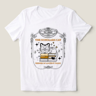 Ex Libris Gelehrtenkatze Dark Academia Vintage Büc Tri-Blend Shirt