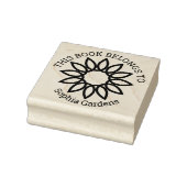 Ex Libris - Geometrische Blume 01 Gummistempel (Stempel)