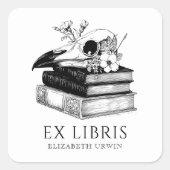 Ex Libris Gothic Custom Bookplate Sticker (Vorderseite)