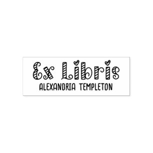 Ex Libris Herz-Barber-Pol-Strich-Bibliotheksbuch N Permastempel