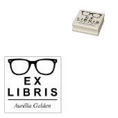 Ex Libris - Hipster Gummistempel (Stempel)
