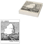 Ex Libris - Imaginäre Landschaft mit Cloud Gummistempel (Stempel)