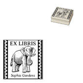 Ex Libris - Indischer Elefant - grenzt an Gummistempel (Stempel)