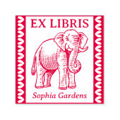 Ex Libris - Indischer Elefant - grenzt an Permastempel (Design)
