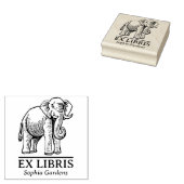 Ex Libris - Indischer Elefant Gummistempel (Stempel)
