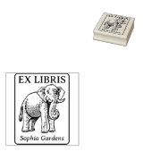 Ex Libris - Indischer Elefant Gummistempel (Stempel)