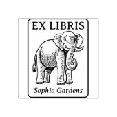 Ex Libris - Indischer Elefant Gummistempel (Prägung)