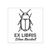 Ex Libris - Käfer/Bug Gummistempel (Prägung)