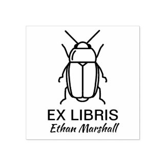 Ex Libris - Käfer/Bug Gummistempel