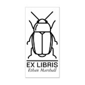 Ex Libris - Käfer/Bug v1 Gummistempel (Prägung)