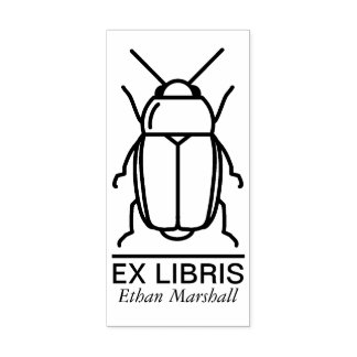 Ex Libris - Käfer/Bug v1 Gummistempel