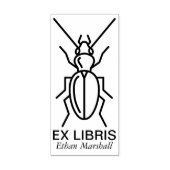 Ex Libris - Käfer/Bug v2 Gummistempel (Prägung)