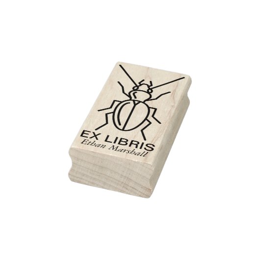 Ex Libris - Käfer/Bug v2 Gummistempel (Stempel)