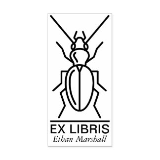 Ex Libris - Käfer/Bug v2 Gummistempel