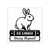 Ex Libris - Kaninchen Gummistempel (Prägung)