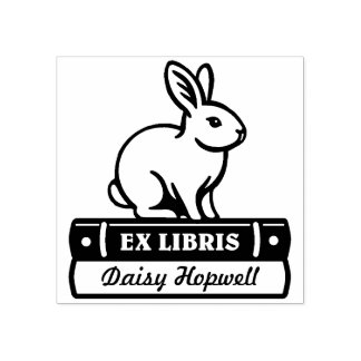 Ex Libris - Kaninchen Gummistempel