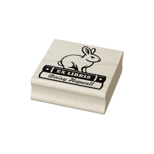 Ex Libris - Kaninchen Gummistempel (Stempel)