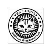 Ex Libris - Katze Gummistempel (Prägung)
