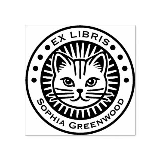 Ex Libris - Katze Gummistempel