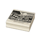 Ex Libris - Landschaft des ländlichen Raums 02 Gummistempel (Stempel)