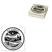 Ex Libris - Landschaft des ländlichen Raums 03 Gummistempel (Stempel)