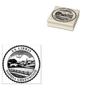 Ex Libris - Landschaft des ländlichen Raums 06 Gummistempel (Stempel)