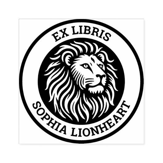 Ex Libris - Lion Gummistempel (Prägung)