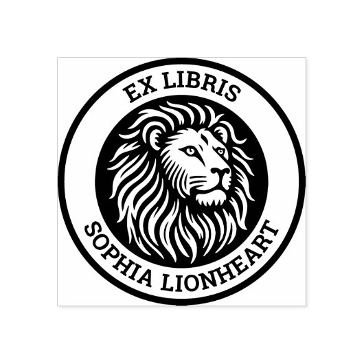 Ex Libris - Lion Gummistempel (Prägung)