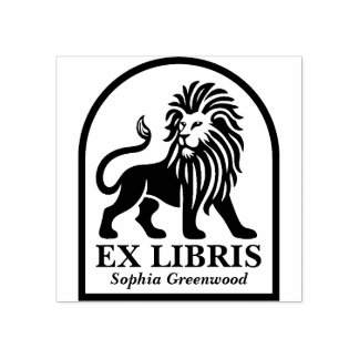 Ex Libris - Lion Gummistempel