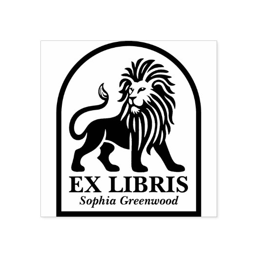 Ex Libris - Lion Gummistempel (Prägung)