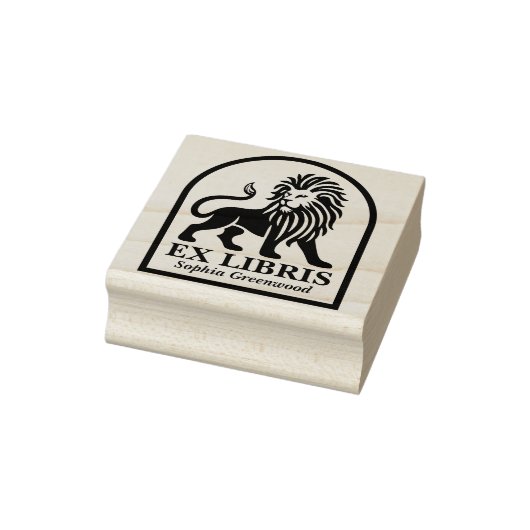 Ex Libris - Lion Gummistempel (Stempel)