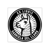 Ex Libris - Llama Champion Gummistempel (Prägung)