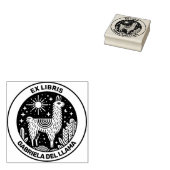 Ex Libris - Llama Gummistempel (Stempel)