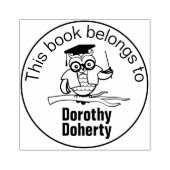 Ex Libris mit Lehrerauwl | Personalisierbar Gummistempel (Prägung)