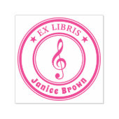 Ex Libris mit Musiktaste | Rosa Permastempel (Design)