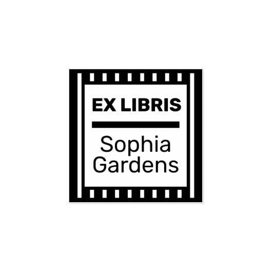 Ex Libris Modern Gummistempel (Prägung)
